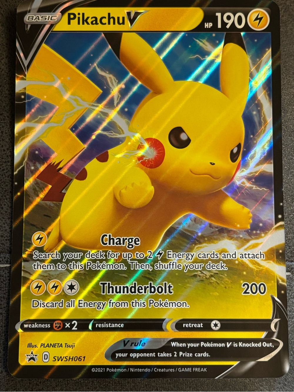 Pikachu V JUMBO Holographic Trading Card